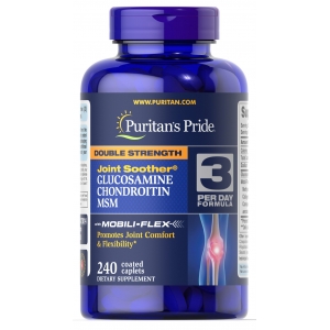 Puritans Pride Double Strength Glucosamine, Chondroitin Msm 120 таблеток