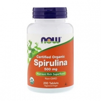 Спирулина Now Spirulina 500 mg 200 таблеток