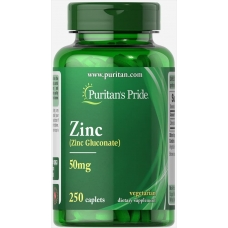 Puritans Pride Zinc Gluconate 50 mg 100 таблеток (Цинк глюконат)