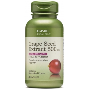 GNC Herbal Plus® Grape Seed Extract 500mg 60 капсул (Виноградные косточки)