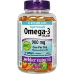 Webber Naturals® Triple Strength Omega-3 900 mg EPA/DHA 80 softgels