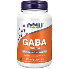 Now GABA 750 mg 100 капсул ГАМК (гамма-аминомасляная кислота)