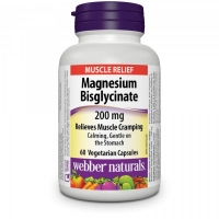 Webber Naturals Magnesium Bisglycinate 200mg 60 капсул (Хелатный магний)
