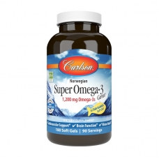 Carlson Labs	Norwegian Super Omega 3 1200 mg Omega-3s 180 softgels