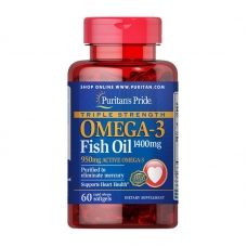 Puritan's Pride Triple Strength Omega-3 Fish Oil 1400 mg 60 softgels