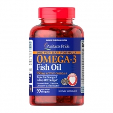 Puritans Pride Omega-3 Fish Oil 950 mg One Per Day 90 softgels
