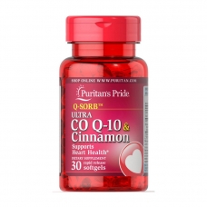 Puritans Pride Q-SORB Ultra Co Q-10 200 mg & Cinnamon 1000 mg 30 softgels