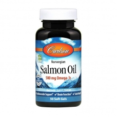 Масло лосося Carlson Labs Salmon Oil 500 mg Omega-3s 50 softgels