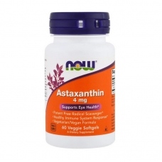 Астаксантин NOW Astaxanthin 4 mg 60 veg softgels