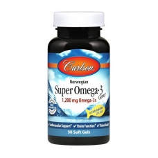 Carlson Labs Norwegian Super Omega 3 1200 mg Omega-3s 50 softgels