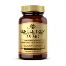 Solgar® Gentle Iron 25 mg (Iron Bisglycinate) 90 veg капсул