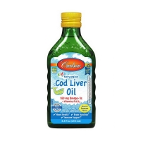 Carlson Labs Kid's Cod Liver Oil Liquid 550 mg wild Norwegian 250 ml (natural lemon)