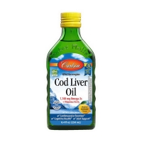 Carlson Labs Cod Liver Oil 1100 mg Omega-3s + Vitamins A & D3 250 ml (pure)