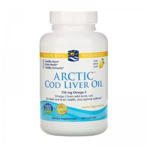 Nordic Naturals Arctic Cod Liver Oil 750 mg 180 softgels