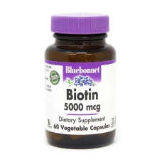 Bluebonnet Nutrition Biotin 5000 mcg 60 veg caps