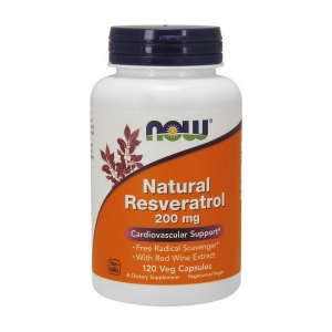 NOW Natural Resveratrol 200 mg 120 veg капсул (ресвератрол)