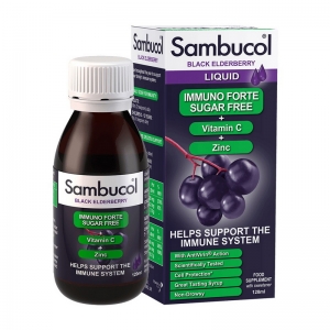Sambucol Immuno Forte Sugar Free + Vitamin C + Zinc Liquid 120 ml (бузина)