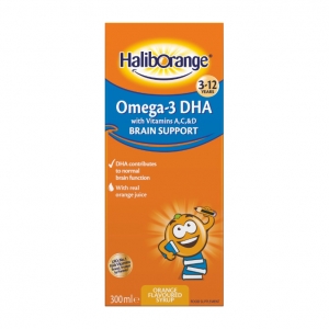 Haliborange Omega-3 DHA + Vitamins A,C & D Brain Support 300 ml (orange)