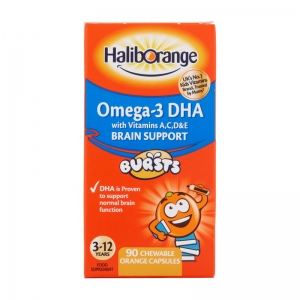 Haliborange Omega-3 DHA + Vitamins A,C & D Brain Support 90 chew таблеток (orange)