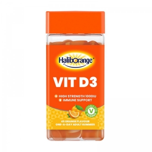 Haliborange Vit D3 1000 IU 45 gummies (orange)