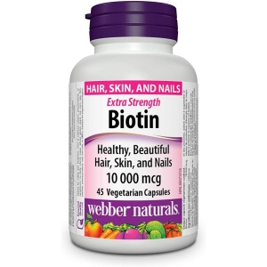 Биотин Webber Naturals Biotin 10 000 mcg 45 капсул
