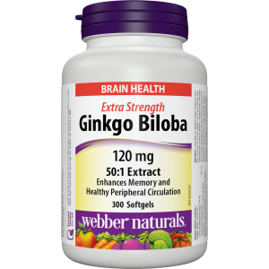 Webber Naturals Ginkgo Biloba 120 mg 300 таблеток