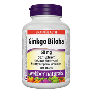 Webber Naturals Ginkgo Biloba 60 mg 180 таблеток