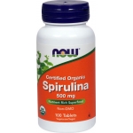 Спирулина Now Spirulina 500 mg 100 таблеток