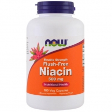 NOW Flush Free Niacin 500 мг 180 капсул Ниацин без покраснения