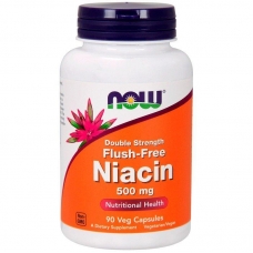 NOW Flush Free Niacin 500 мг 90 капсул Ниацин без покраснения