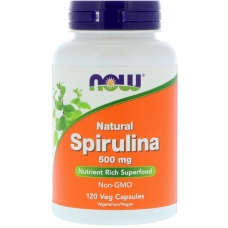 NOW Spirulina 500 mg 120 капсул - Органическая спирулина
