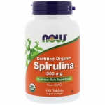 Спирулина Now Spirulina 500 mg 180 таблеток