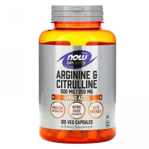 Now Arginine & Citrulline 120 капсул (Аргинин и цитруллин)