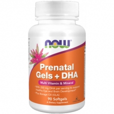 NOW Prenatal Gels + DHA 90 softgel (пренатальные витамины)