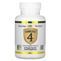 California Gold Nutrition Immune4 60 капсул (Цинк+Витамин C + D3 + селен)