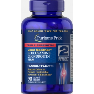 Puritans Pride Triple Strength Glucosamine, Chondroitin Msm 90 капсул
