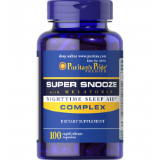 Puritans Pride Super Snooze with Melatonin 100 капсул