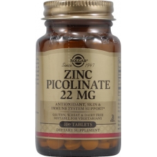 Solgar® Zinc Picolinate 22 mg 100 таблеток (цинк пиколинат)
