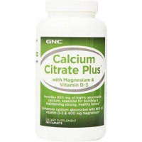 Кальций цитрат GNC Calcium Citrate Plus 180 капсул